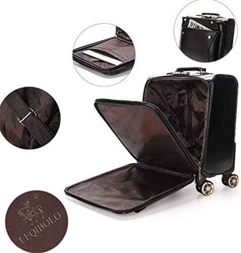 Petite valise cabine à roulette et poignée trolley rétractable de dimensions 39 x 47 x 24 cm