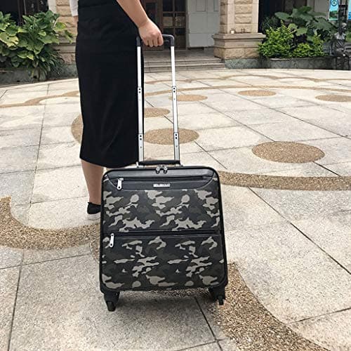 Valise camouflage trolley avec compartiment ordinateur 16 pouces 37x39x20cm