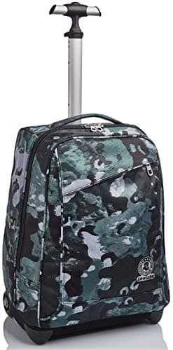 Sac à dos trolley camouflage vert pour école