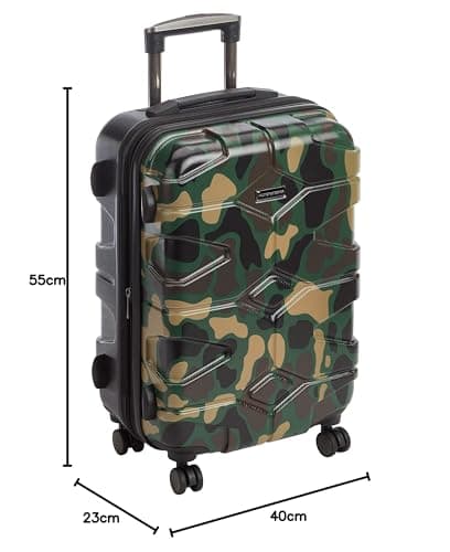 Valise cabine camouflage ABS extensible avec roulettes pivotantes