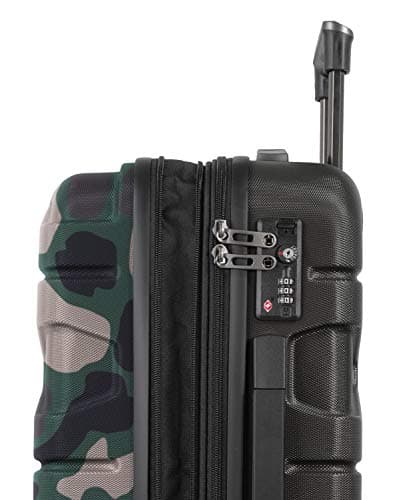 Valise cabine camouflage ABS avec serrure à combinaison extensible