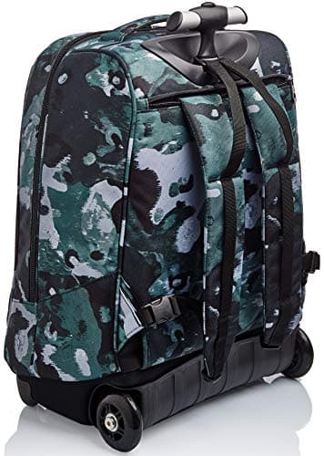 Sac à dos trolley camouflage vert pour école
