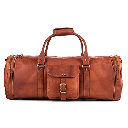 Grand sac de voyage Vintage en cuir marron Berliner Bags