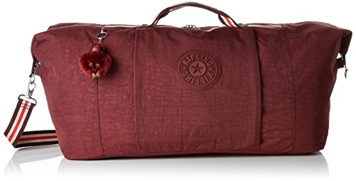 Grand sac de voyage en nylon gris pour femme Kipling Adonis 70 litres