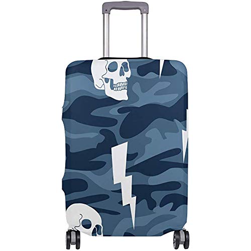 Housse valise camouflage camo avec crânes
