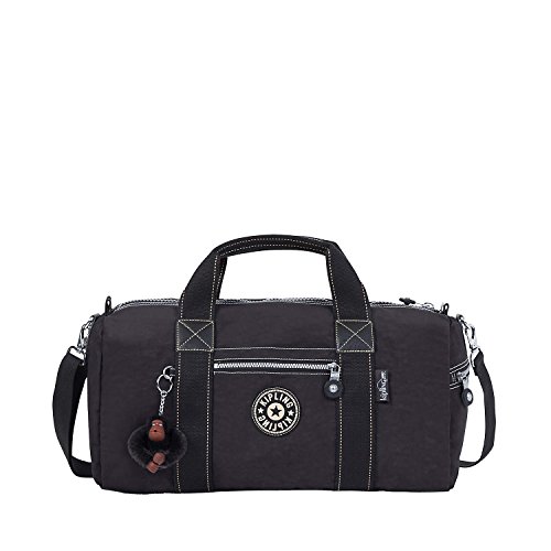 Petit sac de voyage en nylon noir look vintage pour femme Kipling