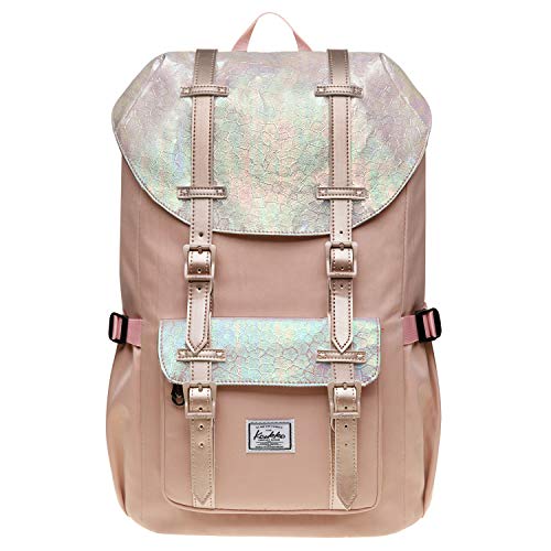 Sac à dos kaukko rose pour femme avec compartiment ordinateur