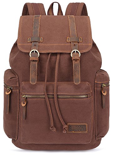 Sac à dos pour voyager en avion au look Vintage baroudeur, Bluboon, 30,5 x 16,5 x 45 cm ; 898 g