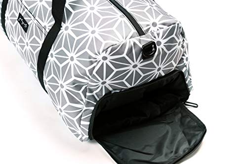 Sac bagage cabine bandoulière femme contemporain  imprimé graphique avec compartiment chaussure