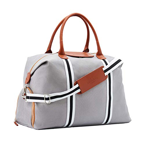 Sac bagage cabine femme contemporain et casual Saint Maniero gris pour laptop avec compartiment chaussure