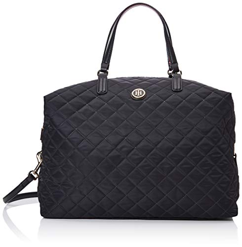 Sac cabas grand format chic et féminin noir Tommy Hilfiger parfait bagage à main ou sac de week-end