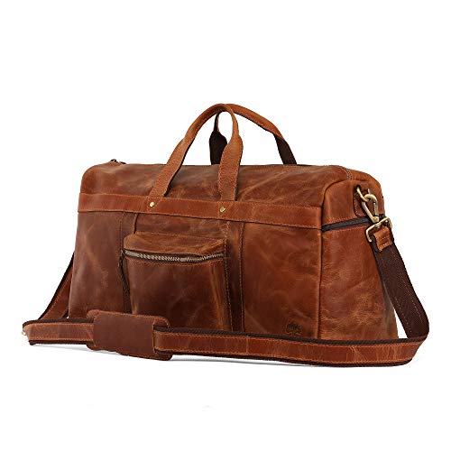 Bagage à main pour l'avion au look vintage en cuir authentique 50,8 x 17,8 x 27,9 cm