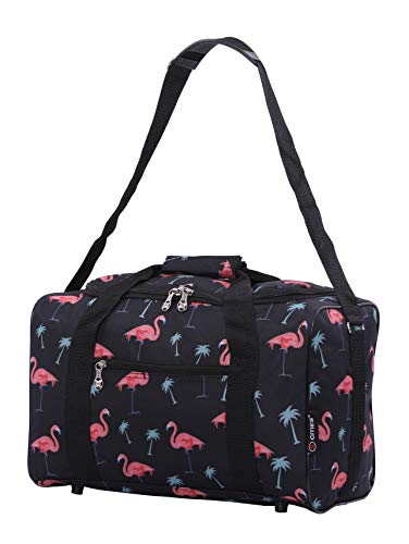 Sac de voyage fourre-tout week-end  pour femme imprimé flamands roses Petit prix, avec passants pour valise trolley 40 cm x 20 cm x 25 cm