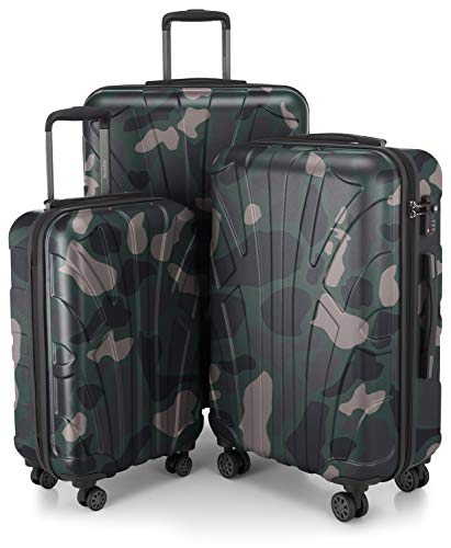 Set de valises camouflage rigides Suitline