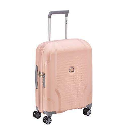 Valise cabine femme Desley gamme Clavel slim 55 cm avec 4 roues couleur rose pivoine