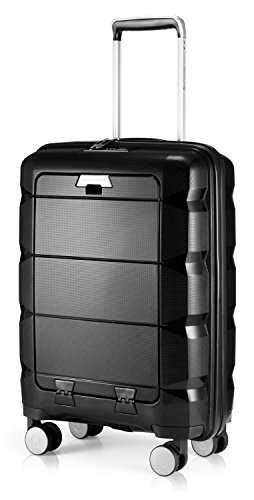 Valise cabine Hauptstadtkoffer Britz avec compartiment laptop frontal 55 cm noir