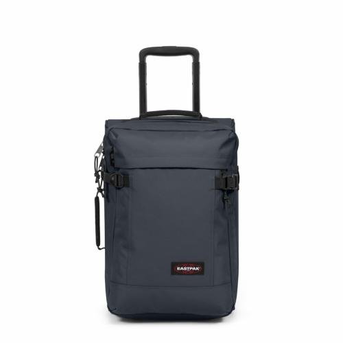 Valise cabine Eastpak bleu nuit pour homme avec sangles