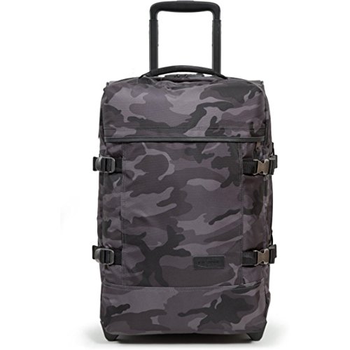 Valise cabine Eastpak imprimé camouflage gris  pour homme avec sangles