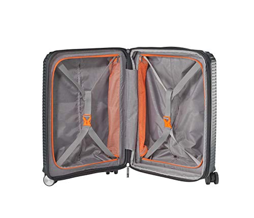 Valise cabine rigide et extensible Jump 55 cm noire avec intérieur bien compartimenté