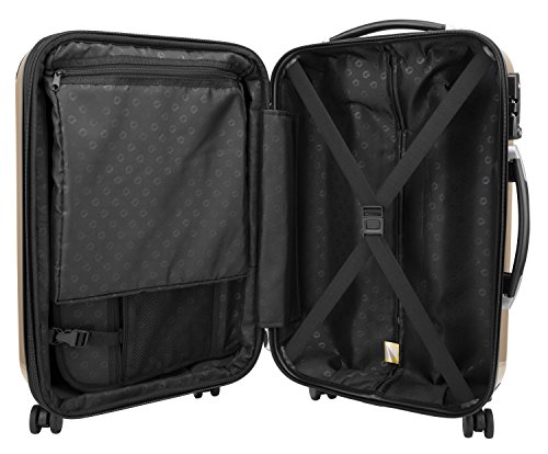 Valise cabine rigide  Hauptstadtkoffer en ABS avec compartiment ordinateur couleur gold