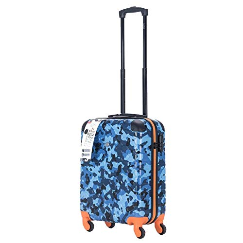 Valise camouflage petit prix bleue