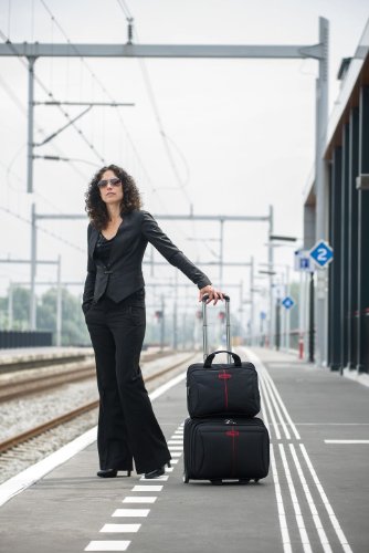 Valise pilote noire avec compartiment ordinateur Verbatim